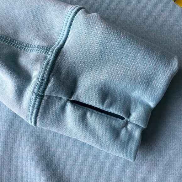 Lucy athletic 1/2 zip pullover with raised collar and long sleeves w/thumb hole - Picture 8 of 11